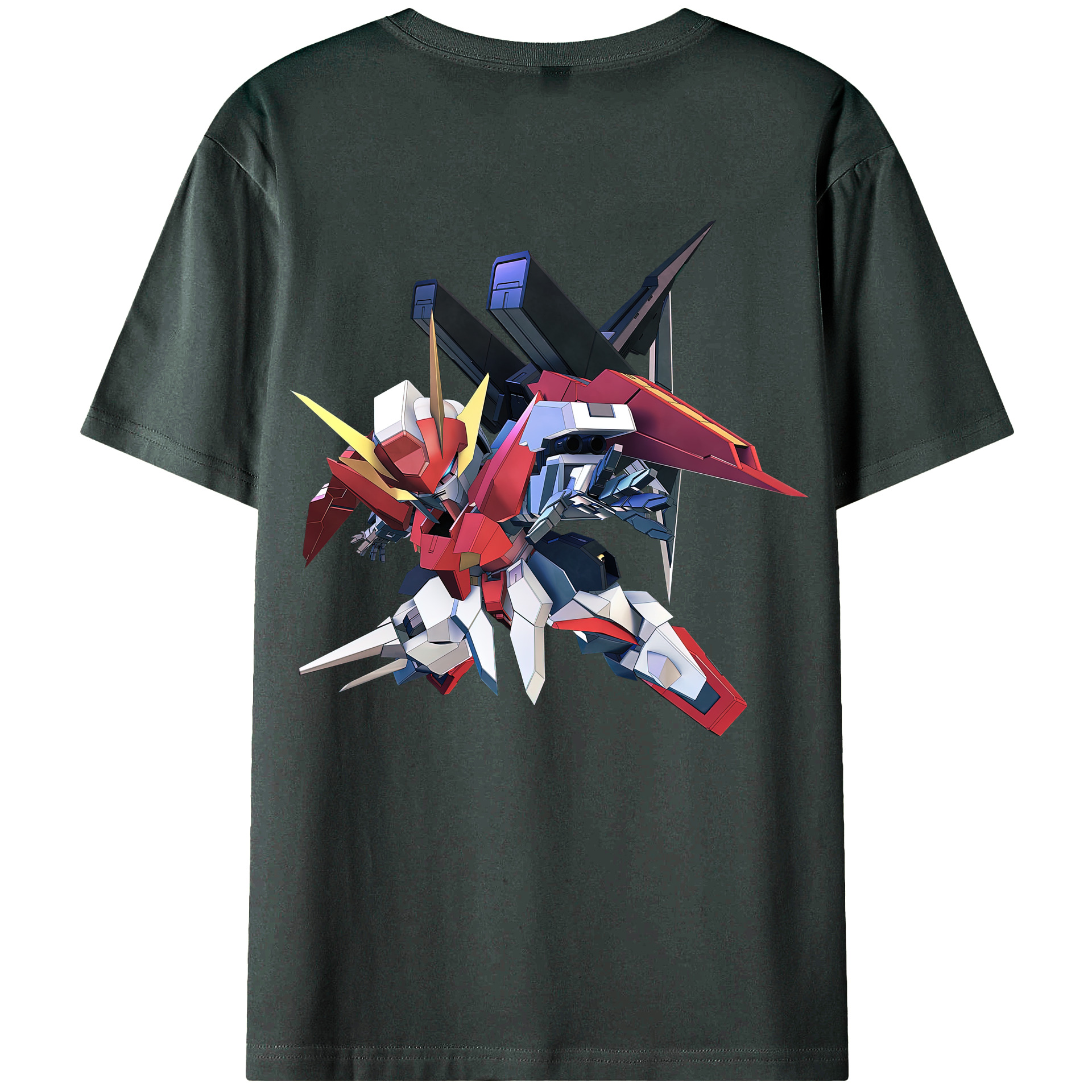 （画像用） 機動戦士ガンダム Mobile Suit Gundam 綿100％ メンズ半袖Tシャツ（バックプリント） 通気性